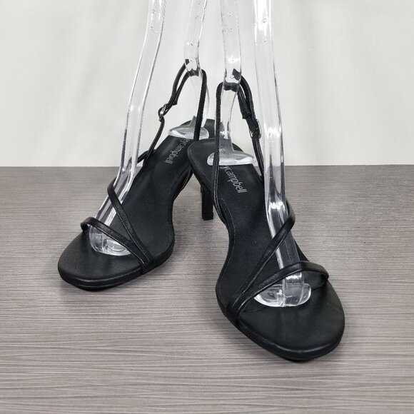 Jeffrey Campbell Morph Slingback Sandal, Black Leather, Womens Size 6 M - Picture 4 of 14